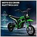 Moto Elettrica per Bambini con Acceleratore Manuale, 2 Velocità 8-16km /h, Età 8-12 Anni, Verde - Foto miniatura 3