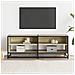 Mobile Tv Rovere Sonoma 120,5x40x46cm Legno Multistrato Metallo - Foto miniatura 3