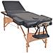 Lusso Casadino -  Set Lettino Massaggio Pieghevole 3 Zone 10 Cm E Sgabello Nero - Foto miniatura 3