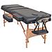 Lusso Casadino -  Set Lettino Massaggio Pieghevole 3 Zone 10 Cm E Sgabello Nero - Foto miniatura 4