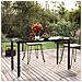 Tavolo Pranzo Giardino Nero200x100x74 Acciaio e Vetro Temperato - Foto miniatura 2