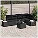Set divano da giardino 6 pezzi con cuscini beige polyrattan - Foto miniatura 2