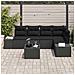Set divano da giardino 6 pezzi con cuscini beige polyrattan - Foto miniatura 3