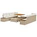 Set Divano da Giardino in 11 Pezzi con Cuscini, Polyrattan Beige e Acacia,  Divano da Giardino per Due Persone con Cuscini, Polyrattan Beige,  Set da Pranzo da Giardino in 3 Pezzi con Cuscini, Polyrattan Beige e Acacia - Foto miniatura 1