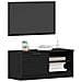Mobile TV  2 pezzi Nero Rovere 80x35x36,5 cm Legno ingegnerizzato - Foto miniatura 3