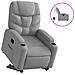 Poltrona Reclinante Alzapersona Elettrica Grigio Chiaro Tessuto - Foto miniatura 1