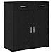 Armadio da stoccaggio Rovere Nero 80x42.5x93.5 cm Legno ingegnerizzato - Foto miniatura 1