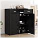 Armadio da stoccaggio Rovere Nero 80x42.5x93.5 cm Legno ingegnerizzato - Foto miniatura 4