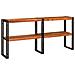 Tavolo consolle 160x33x75 cm acacia grezza solida - Foto miniatura 5
