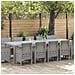 Set da Pranzo per Giardino 13 pcs Grigio chiaro Poly Rattan - Foto miniatura 2