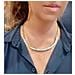 Collana Fatta A Mano Con Riccioli In Ottone Multimetallo - Foto miniatura 3