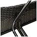 Lettino prendisole con cuscino nero 60x205x73 cm in polyrattan - Foto miniatura 8