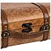 Valigia In Legno Marrone 38x23x13h Cm - Foto miniatura 6