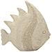 Scultura Pesce Sand In Resina Beige Effetto Sabbia - Foto miniatura 1