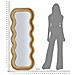 Specchio Da Parete Emily Wavy In Velluto Oro 67x166 Cm - Foto miniatura 8