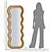 Specchio Con Cornice Onda 1-oro-mdf-60x6x160 Cm - Foto miniatura 8