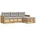 Set di divani da esterno 4 pcs Bianco e Grigio Chiaro - Foto miniatura 1