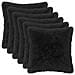 Cuscino con cuscino HEERLEN 6 pz Nero Fleece PV - Foto miniatura 1