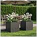 Vaso da giardino 2 pz Nero 50 x 50 x 49 cm - Foto miniatura 2