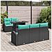 Set Divano da Giardino 6 pz Nero Rattan in Polipropilene - Foto miniatura 4
