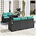 Set Divano da Giardino 6 pz Nero Rattan in Polipropilene - Foto miniatura 6