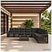 Set Divano da Giardino 10 pz Grigio e Grigio Scuro polyrattan - Foto miniatura 7