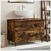 Armadio per Lavabo da Bagno HAARLEM Rovere Fumo - Foto miniatura 2