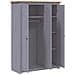 Armadio A 3 Ante Grigio 118x50x171,5cm In Pino Panama Range - Foto miniatura 2