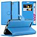 Custodia Compatibile Con Huawei P10 In Pastello Blu - Coperchio Protettiva Con Chiusura Magnetica, Funzione Stand E Tasca Per Le Carte - Foto miniatura 6