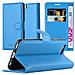 Custodia Compatibile Con Huawei P10 In Pastello Blu - Coperchio Protettiva Con Chiusura Magnetica, Funzione Stand E Tasca Per Le Carte - Foto miniatura 1