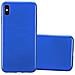Custodia Compatibile Con Apple Iphone Xs Max In Blu - Coperchio Protettivo In Silicone Tpu Flessibile Con Design Spazzolato - Foto miniatura 5