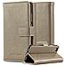Custodia Compatibile Con Huawei P8 Lite 2015 In Marrone Cappuccino - Coperchio Protettiva Con Chiusura Magnetica, Funzione Stand E Tasca Per Le Carte - Foto miniatura 1