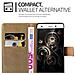 Custodia Compatibile Con Huawei P8 Lite 2015 In Marrone Cappuccino - Coperchio Protettiva Con Chiusura Magnetica, Funzione Stand E Tasca Per Le Carte - Foto miniatura 5