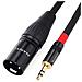 Xlr Al Cavo Del Microfono 35 Mm (18 Di Pollice) Trs Stereo Maschio A Xlr Maschio Collegamenti Audio Mic Via Cavo Adatto Per Ipod Telefono Mobile Altoparlanti Attivi Palcoscenico Dj (5 Metri 16 Piedi) - Foto miniatura 1