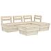 Set Divani da Giardino su Pallet 5 pz in Legno Abete Impregnato - Foto miniatura 1