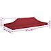 Tetto per Tendone per Feste 6x3 m Rosso Borgogna 270 g / m² - Foto miniatura 5