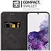 Custodia Compatibile Con Samsung Galaxy S20 Plus In Nero Marrone - Coperchio Protettiva Con Chiusura Magnetica, Funzione Stand E Tasca Per Le Carte - Foto miniatura 4