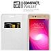 Custodia Compatibile Con Lg X Power 2 In Classy Argento - Coperchio Protettiva Con Chiusura Magnetica, Funzione Stand E Tasca Per Le Carte - Foto miniatura 4