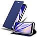 Custodia Compatibile Con Honor 7x In Classy Blu Scuro - Coperchio Protettiva Con Chiusura Magnetica, Funzione Stand E Tasca Per Le Carte - Foto miniatura 1