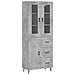 Credenza Grigio Cemento 69,5x34x180 Cm In Legno Multistrato - Foto miniatura 2