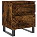 Comodino Rovere Fumo 40x35x50 Cm In Legno Multistrato - Foto miniatura 2
