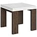 Tavolo Allungabile 90x90/246 Cm Roxell Mix Piano Bianco Frassino - Gambe Noce - Bianco Frassino /noce - Foto miniatura 1