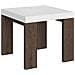 Tavolo Allungabile 90x90/246 Cm Roxell Mix Piano Bianco Frassino - Gambe Noce - Bianco Frassino /noce - Foto miniatura 5