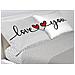 Completo Lenzuola Letto In 100% Cotone Made Italy Disegno Happy Gi Francese Love You - Foto miniatura 1