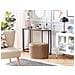Pouf Contenitore Richland Velluto Beige - Foto miniatura 1