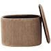 Pouf Contenitore Richland Velluto Beige - Foto miniatura 4