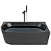 Vasca Da Bagno Angolare Gocta Lato Sinistro 170 X 80 Cm Nero - Foto miniatura 6