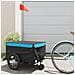 Rimorchio Da Bici Nero E Blu 45 Kg In Ferro - Foto miniatura 1