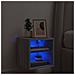 Mobile Tv A Parete Con Luci Led Grigio Sonoma 30x28,5x30 Cm - Foto miniatura 3