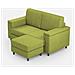 Divano Marrak 2 Posti (due Sedute Da 60cm) + Pouf Misure Esterne L. 148 P. 155 Colore Verde - Foto miniatura 1